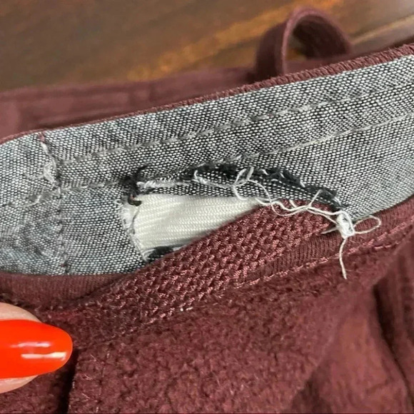 Roots Sweatpants Straight Leg Track Pants  Fleece Joggers Burgundy Size XS - Picture 13 of 16